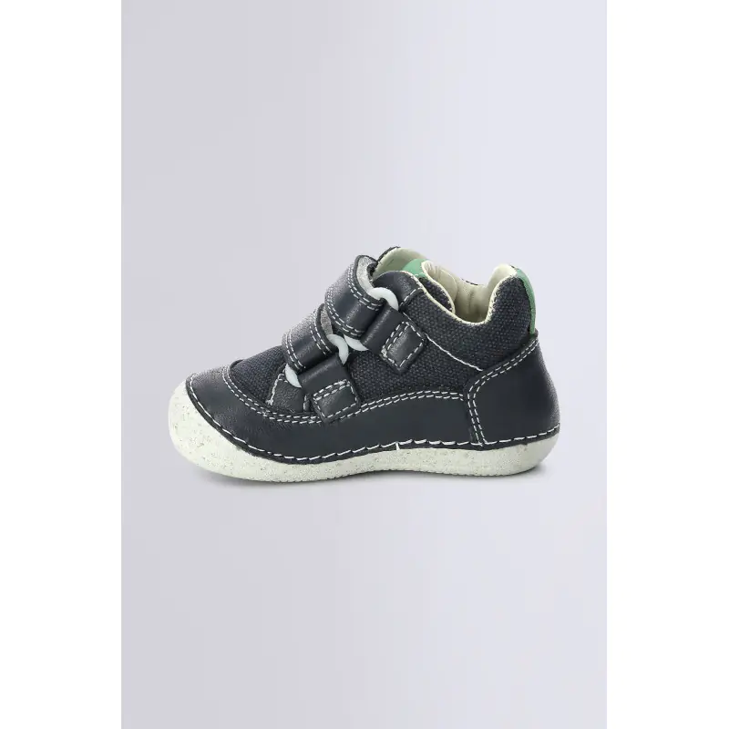 SOSTANKRO MARINE VERT BOTTILLONS Cuir Garçon