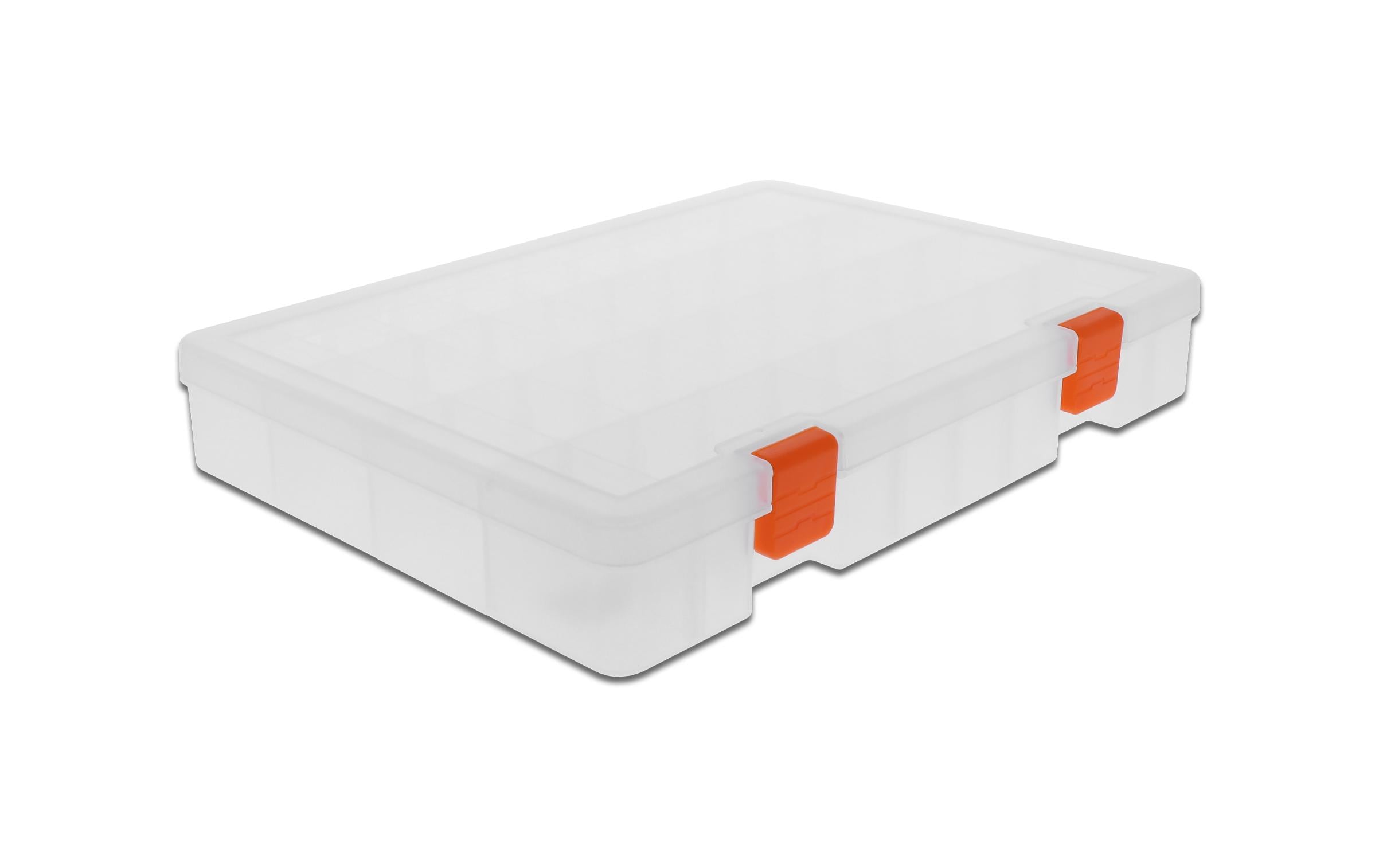 Sortimentskasten Leerbox 36 FächerDelock Transparente Leerbox aus Kunststoff mit 36 Fächern