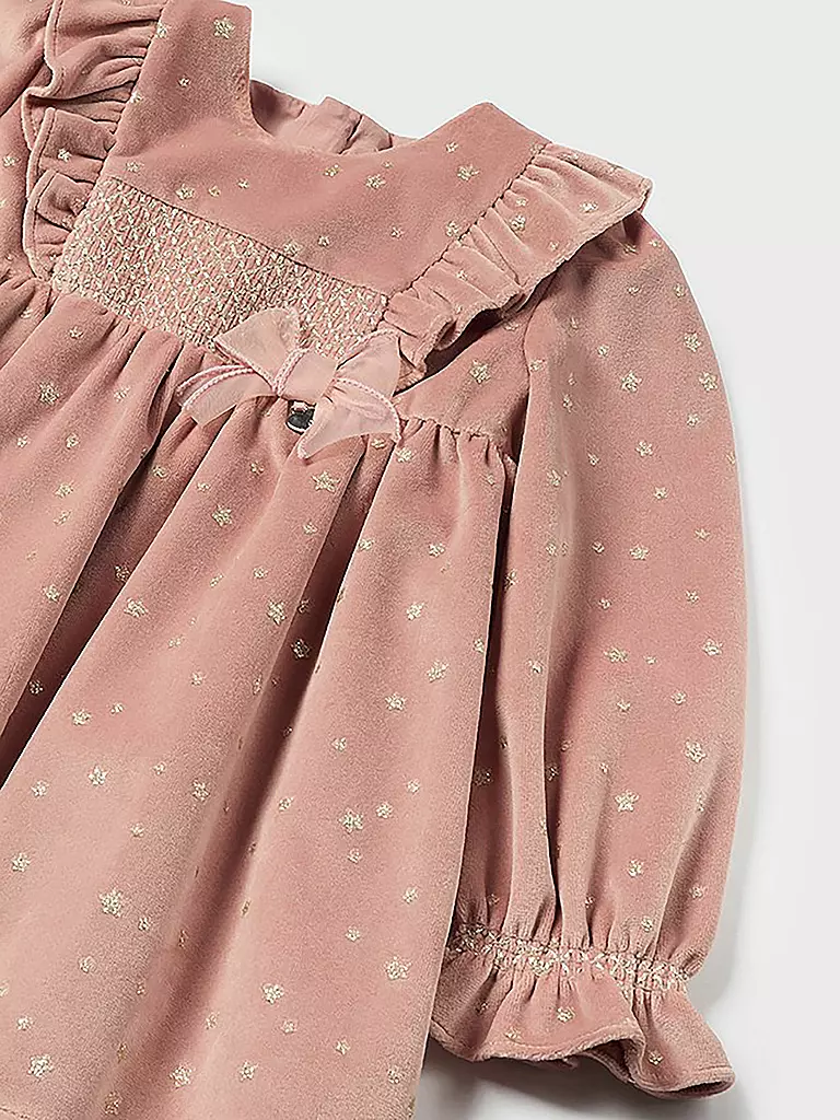 MAYORAL Baby Kleid in Lederoptik  rosa