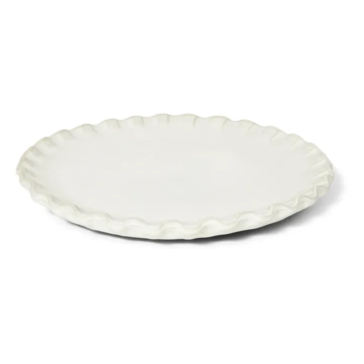 Perla Valtierra Assiette Lola en argile | Blanc