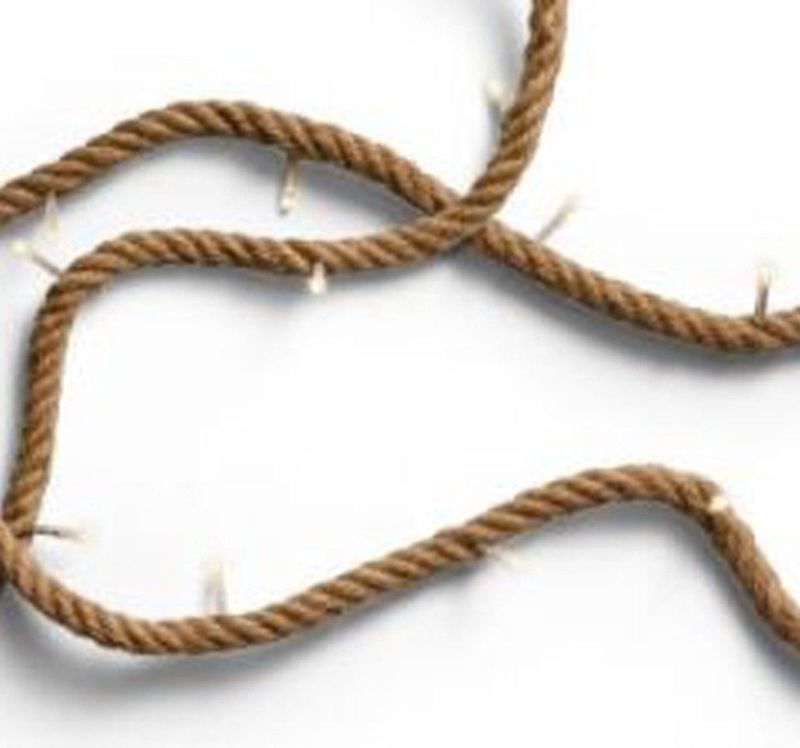 Touw - Guirlande - Jute - LED - 390cm - 40 Lampjes - Inclusief Trafo