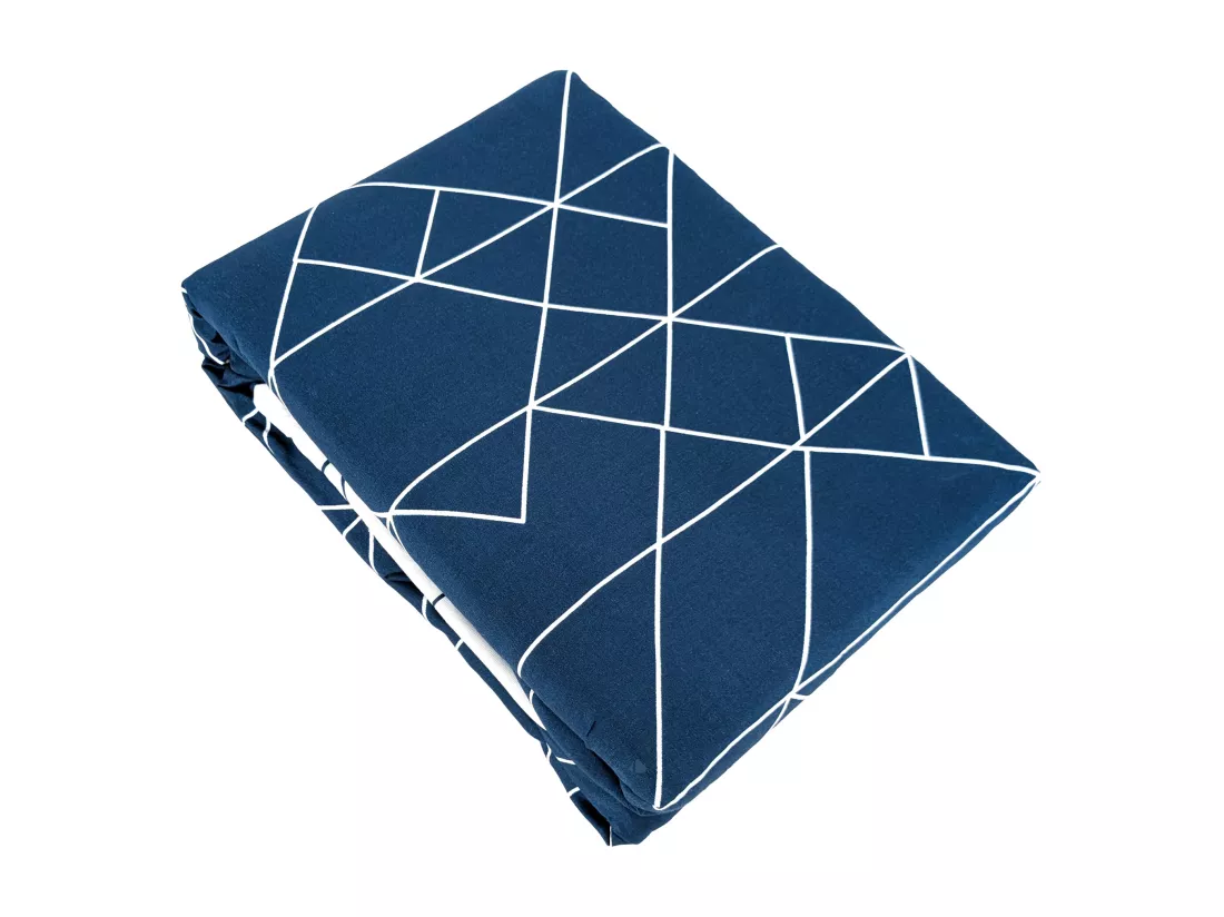 Parure de lit 240x220 cm microfibre LIST bleu 3 pièces