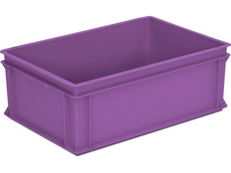 Utz Stapelbehälter RAKO 600 x 400 x 220 mm Rotlila Stapelbox mit Muschelgriffen, 1 Stück, rotlila