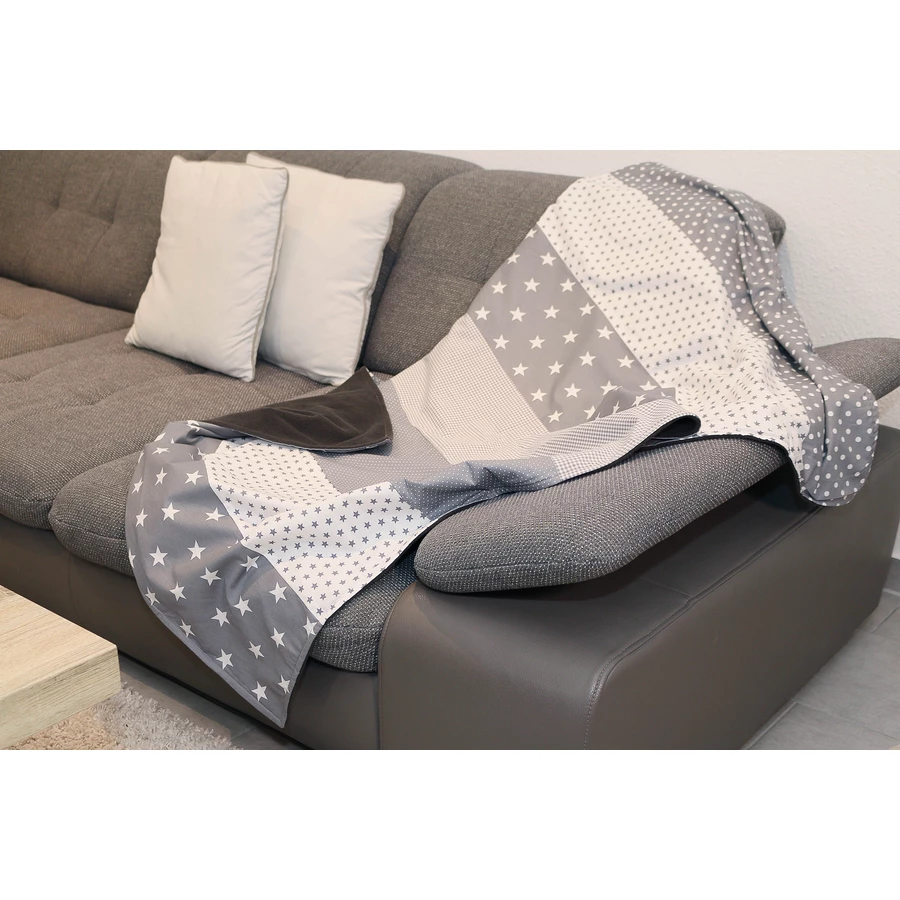 Ullenboom Babydecke & Kuscheldecke 70X100 cm Graue Sterne