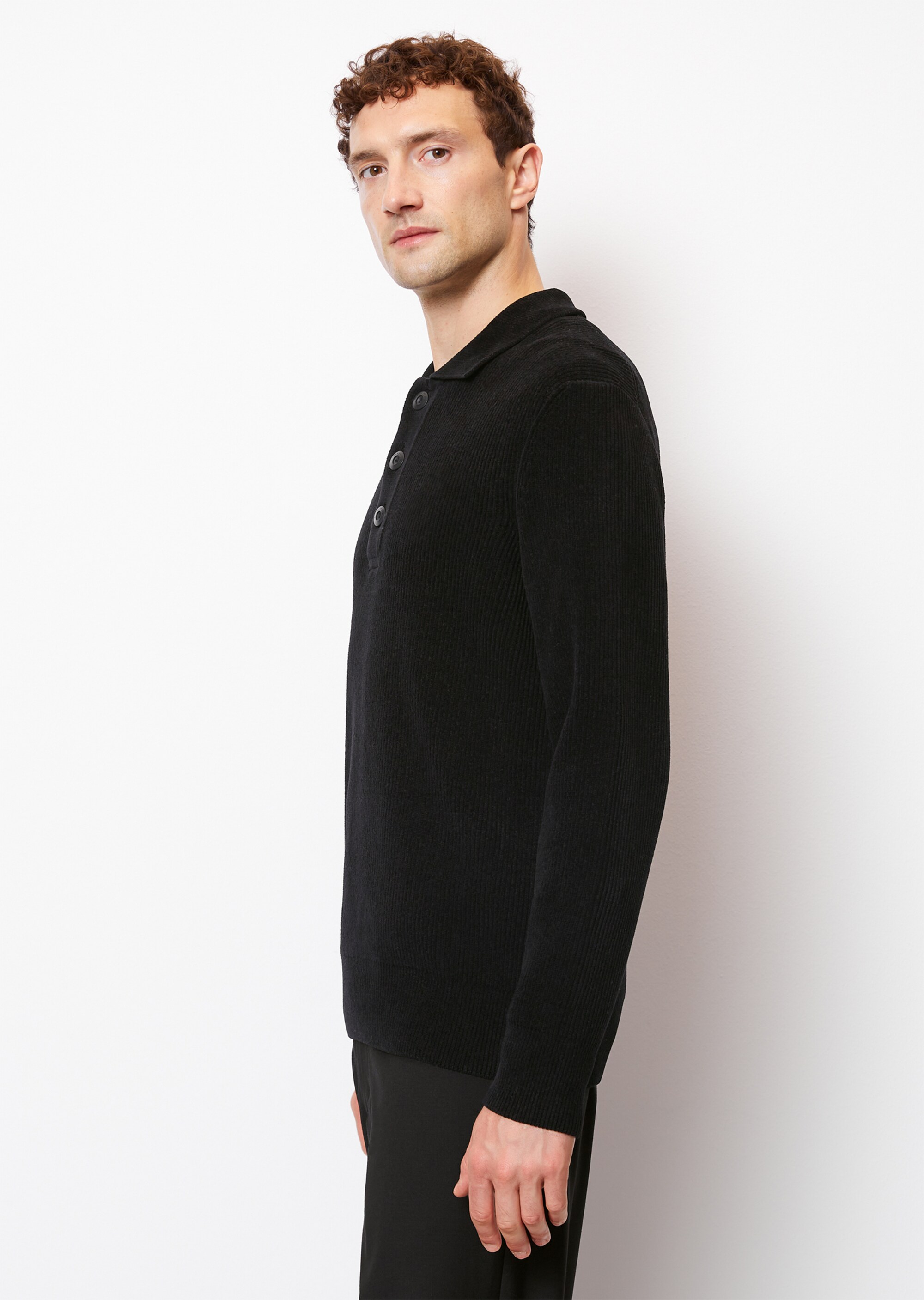 DfC Pullover im Polo-Stil regular aus Bio-Baumwoll-Chenille