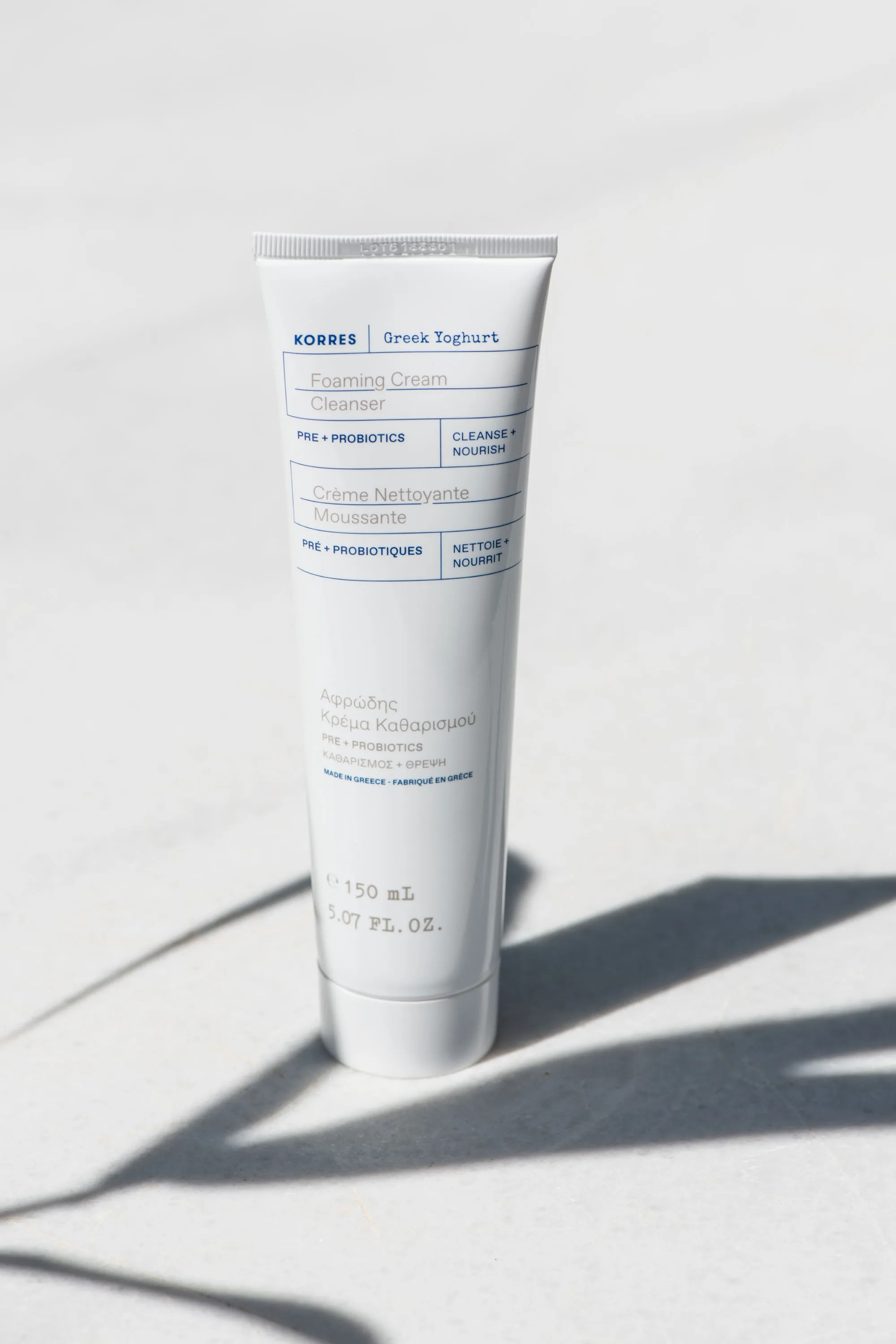 Korres Crème nettoyante moussante aux probiotiques et yaourt grec-150 ml