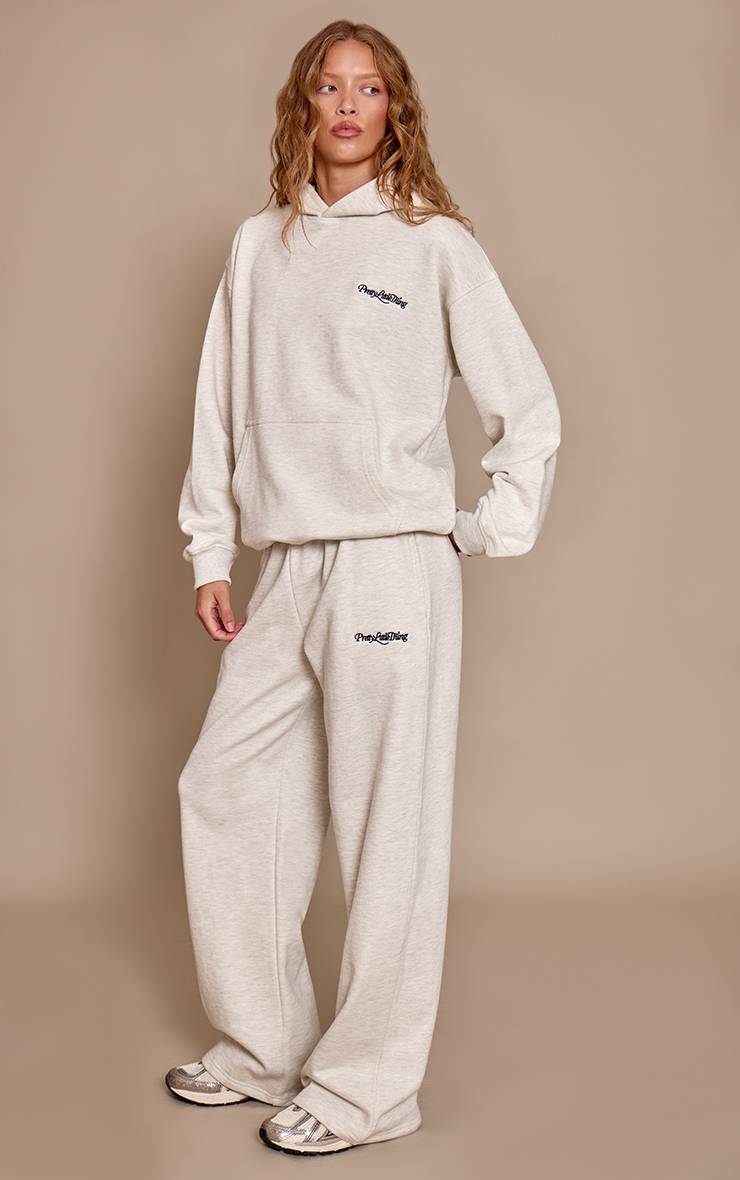 Gris Cendré Jogging Droit En Coton Loopback Épais 440 G/m² PLT