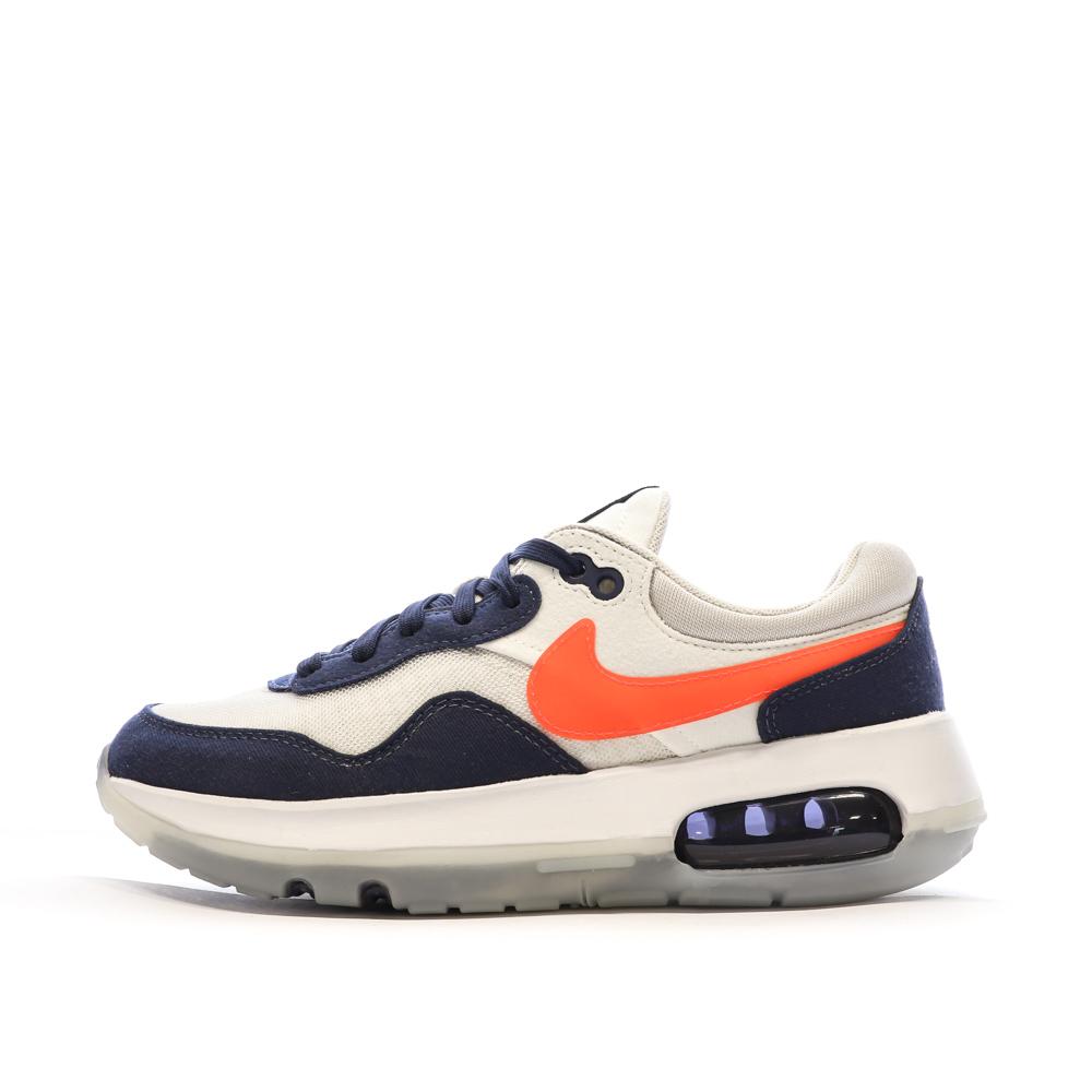 Nike Baskets Blanc/Noir/Orange Garçon Nike Air Max