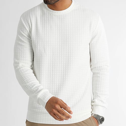 Sweat Texturé Square 0168 Blanc