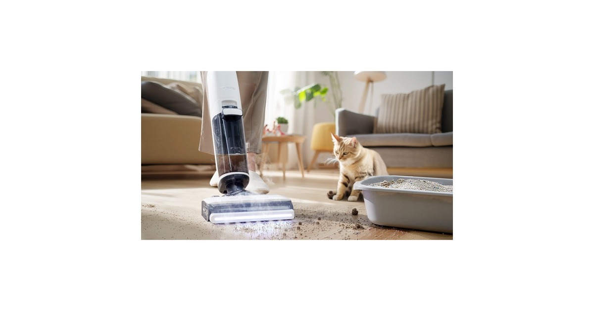 TinecoFloor One S7 Steam 4-in-1 apparaat nat- en droogzuiger  (Wit/zwart, Stofzuigt, dweilt, stoomt en droogt | smart | oplaadbaar)