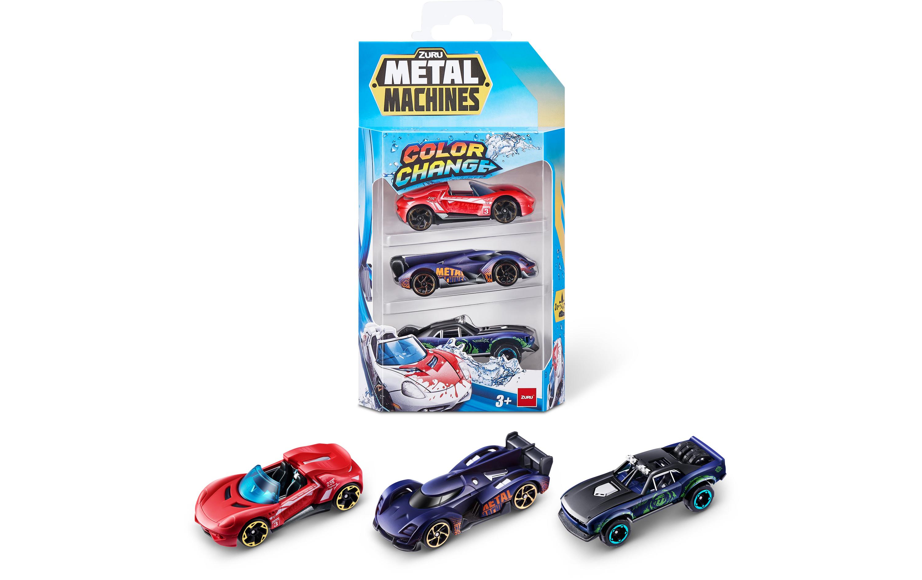 Metal Machines: Color Shifters 3er-Pack assortiertSpielzeugautos mit Farbwechseleffekt