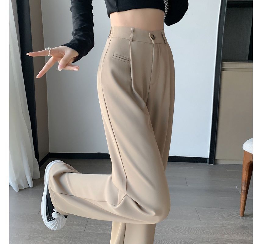 INEN - Hoge taille, effen, wijde broek (verschillende ontwerpen)