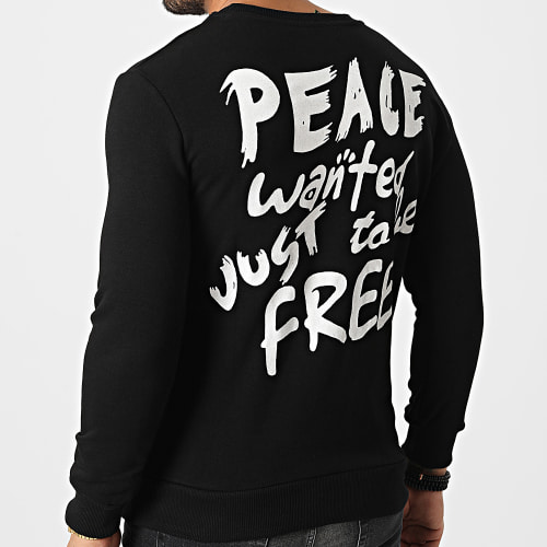 Sweat Crewneck LL111 Noir Floral