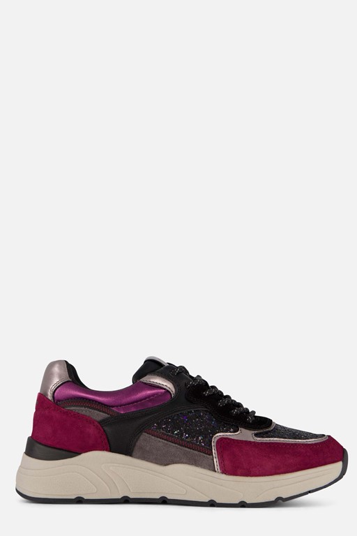 Tamaris Sneakers paars Textiel