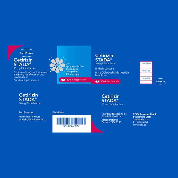 Cetirizin STADA 10 mg Filmtabletten, 100 St