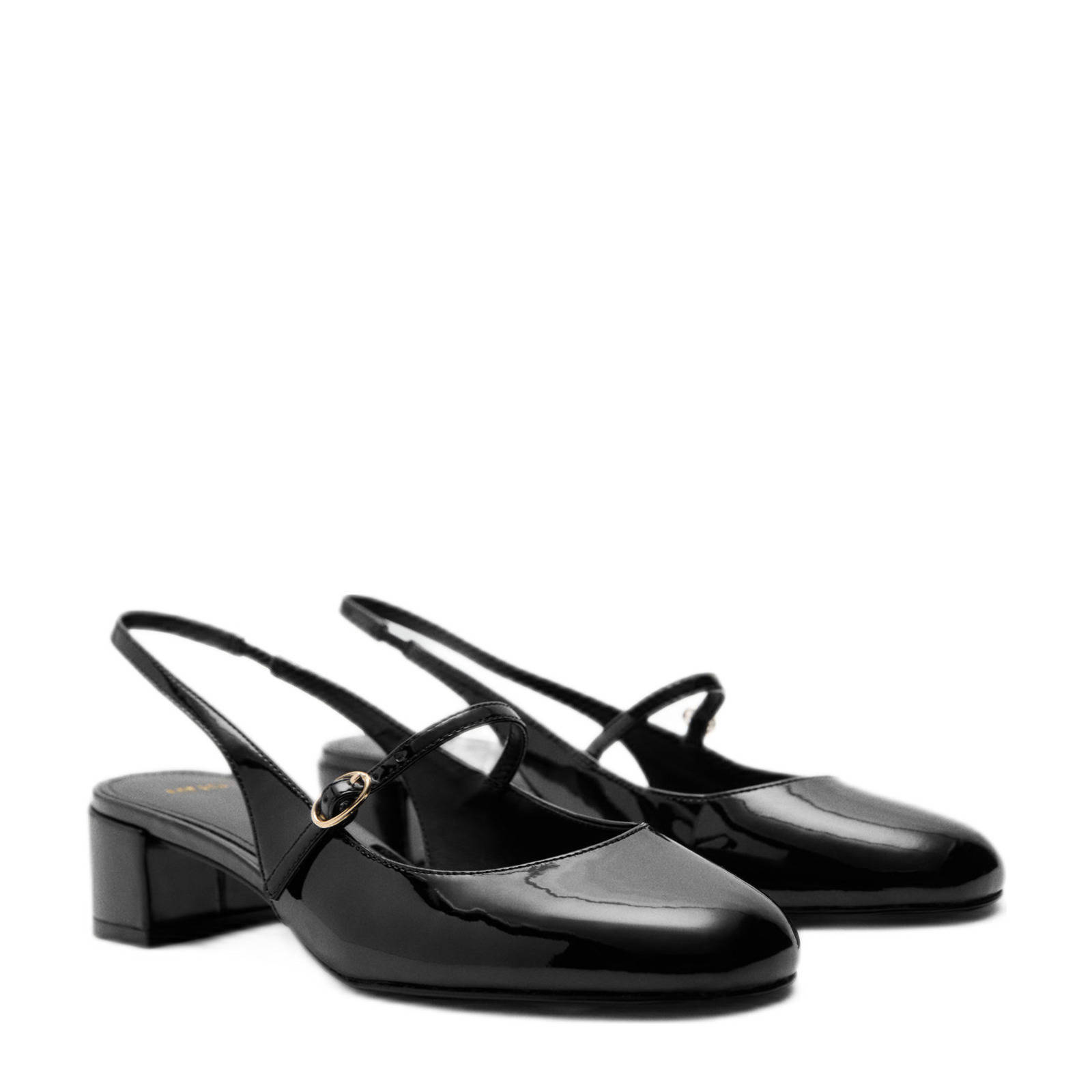 Mango slingback pumps zwart