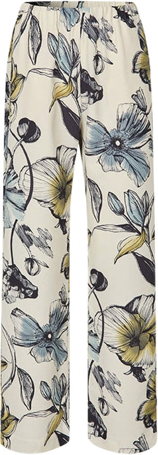Stine Goya Elasticated Long Pants, 2259 Structure Stretch Fine line poppies