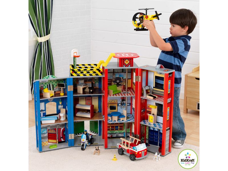 Kid Kraft Puppenhaus Everyday Heroes Holzspielset für Alltagshelden