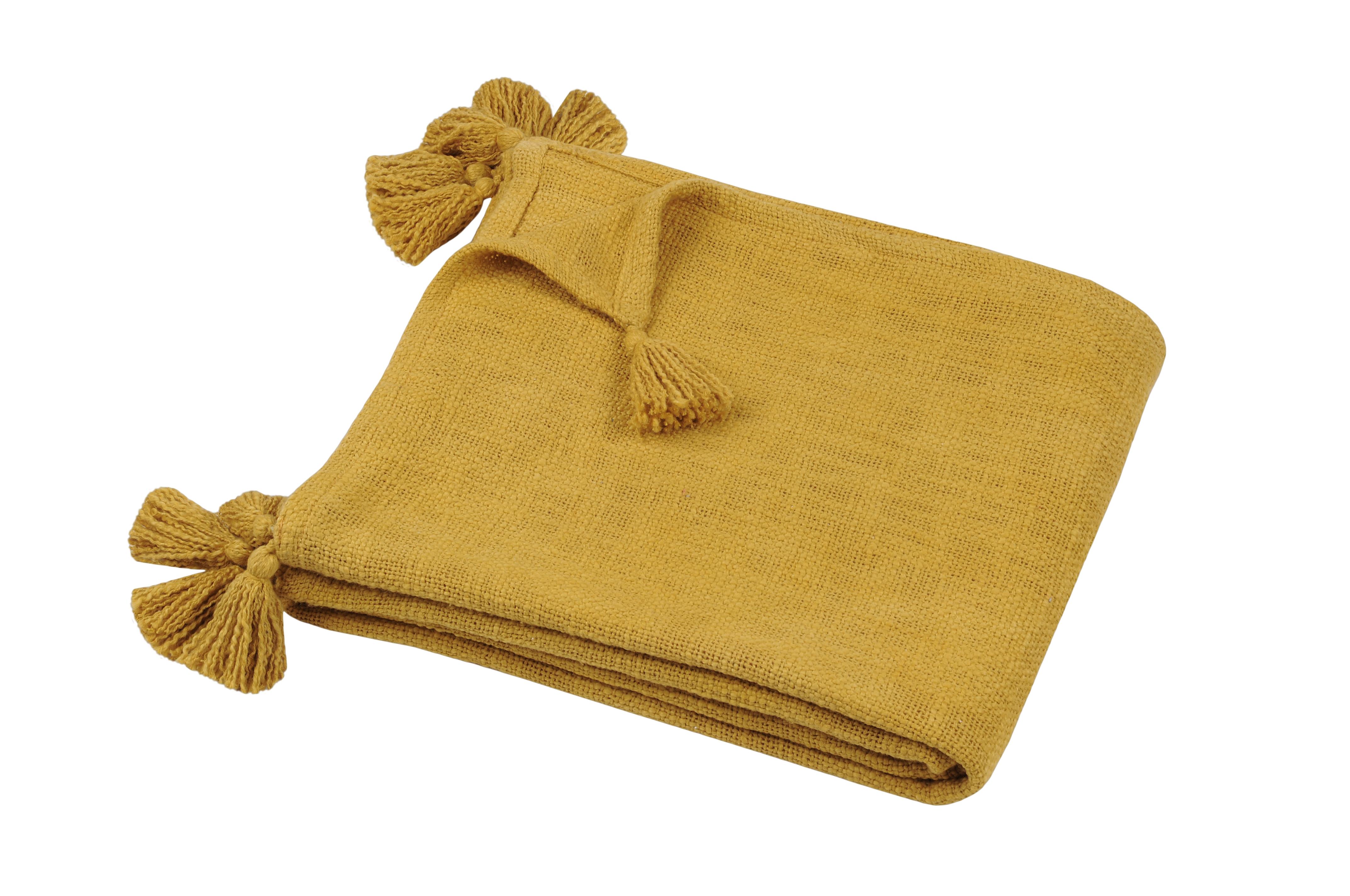 SANCHEZ PLAID 125X150CM MOUTARDE