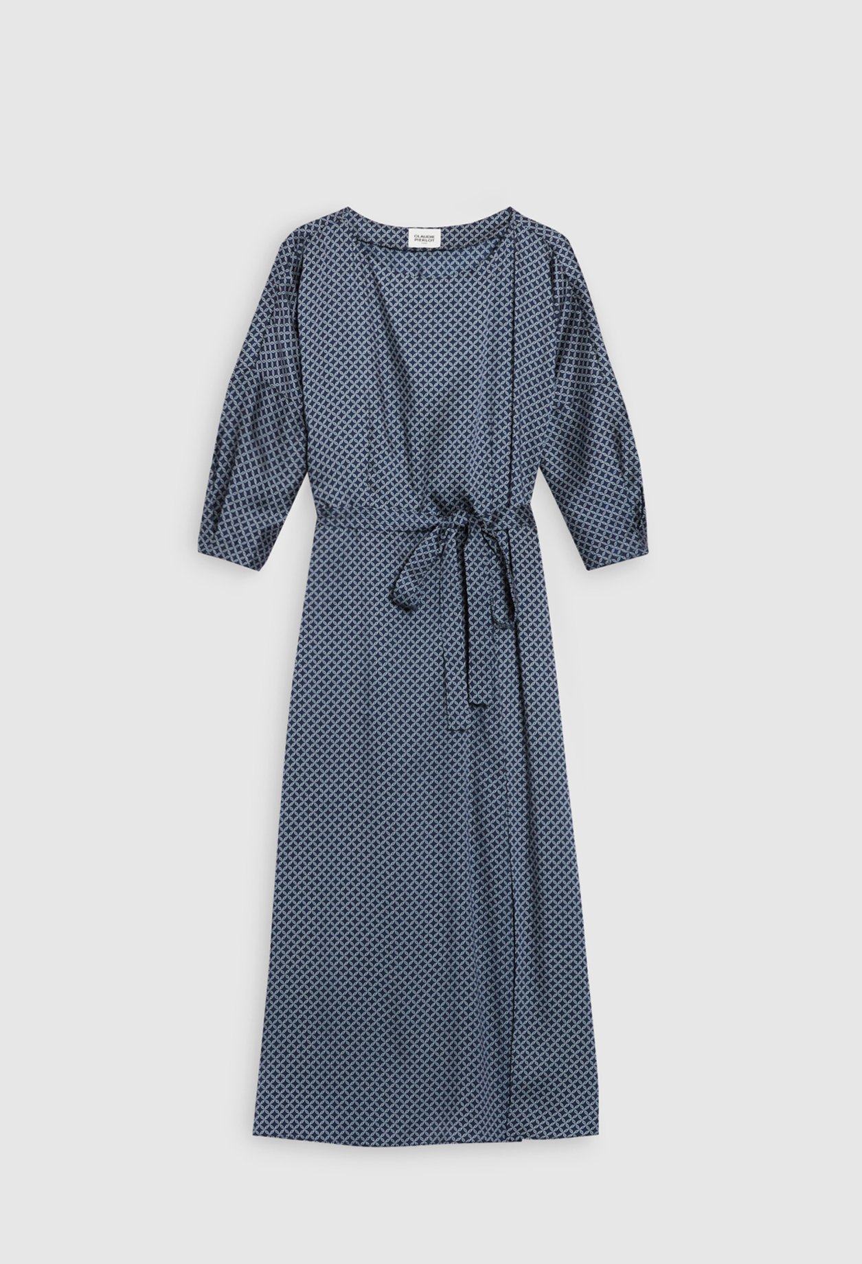 Robe longue &agrave; motifs geometrique