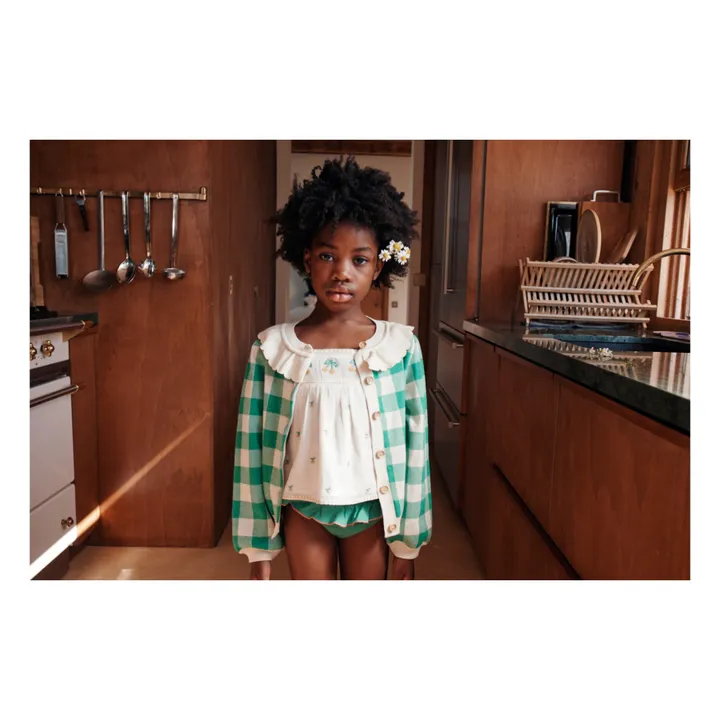 Emile et Ida Cardigan Vichy | Vert