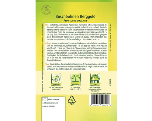 Bosbonen Berggold Quedlinburger open-pollinated seed groentezaden
