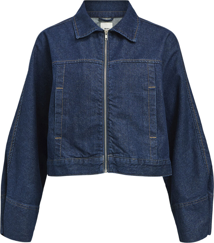 Object OBJBOLETTA RE L/S DENIM JACKET 137 Dark blue denim