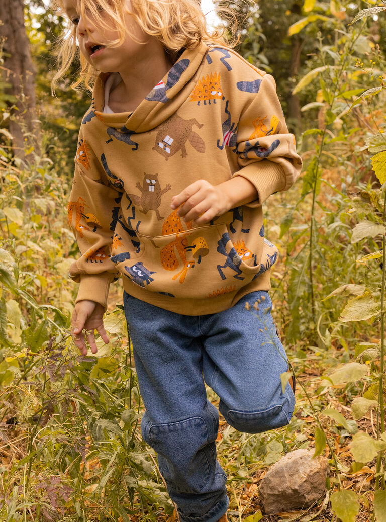 Sweat couleur café pour enfant garçon