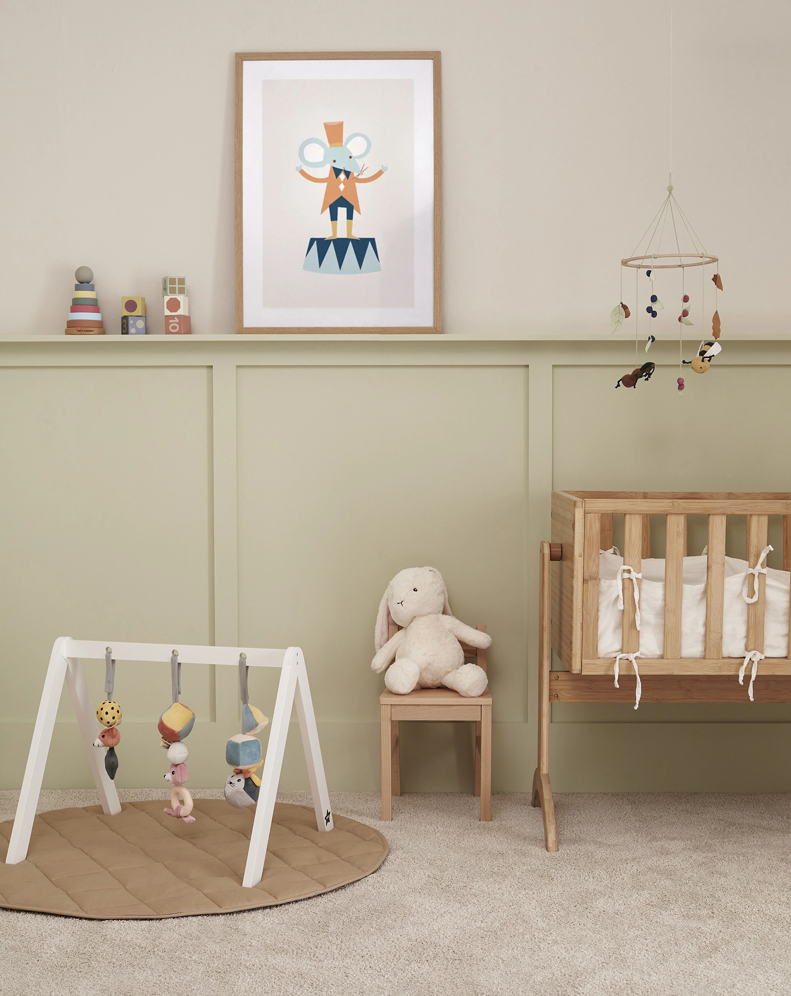 Spielteppich KREIS (98cm) in beige