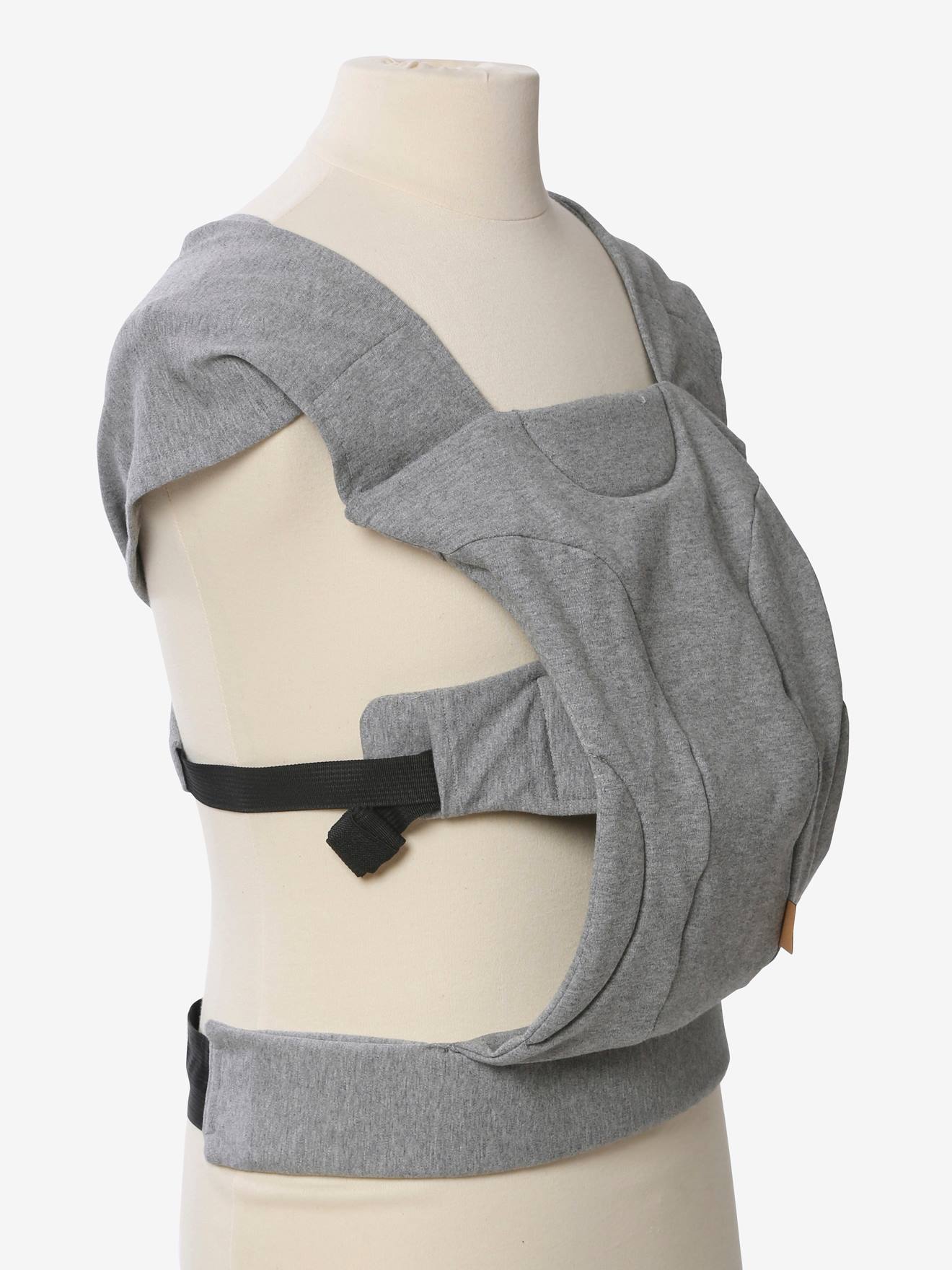 Porta-bebê ventral fisiológico + Vertbaudet cinza claro mesclado