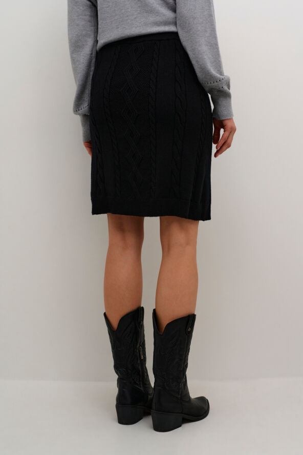 Cream CRDela Short Knit Skirt Pitch black