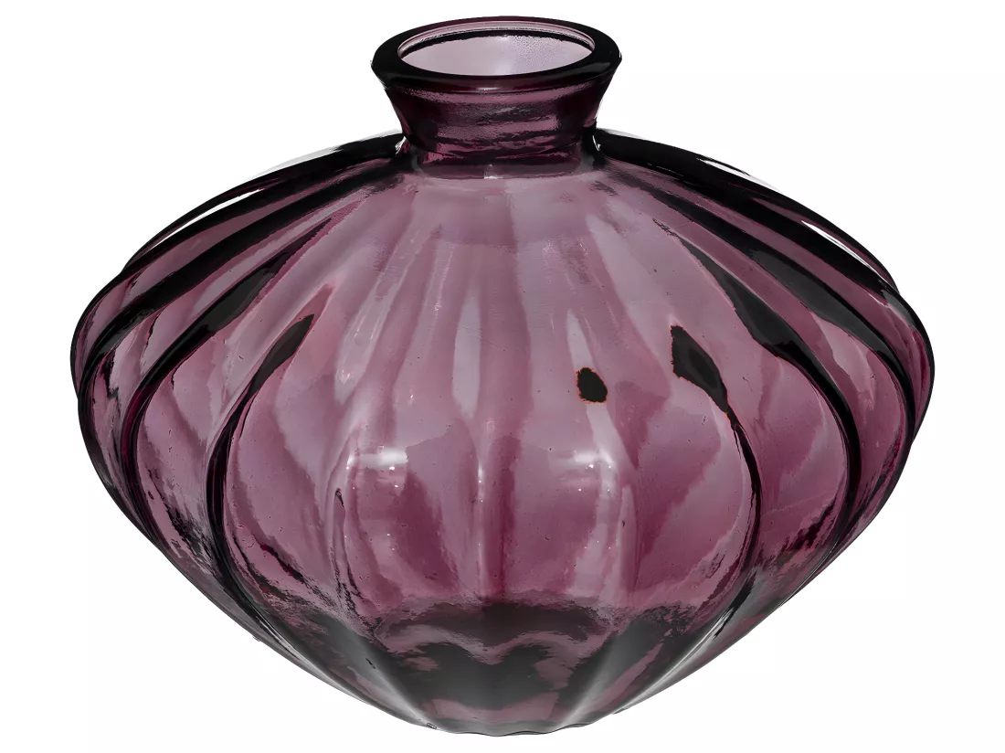 Vase en Verre recyclé Rose D 19 x H 14 cm