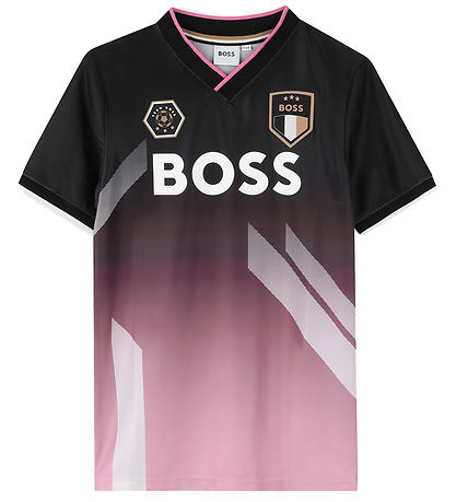 BOSS T-Shirt - Team BOSS - Schwarz m. Rosa