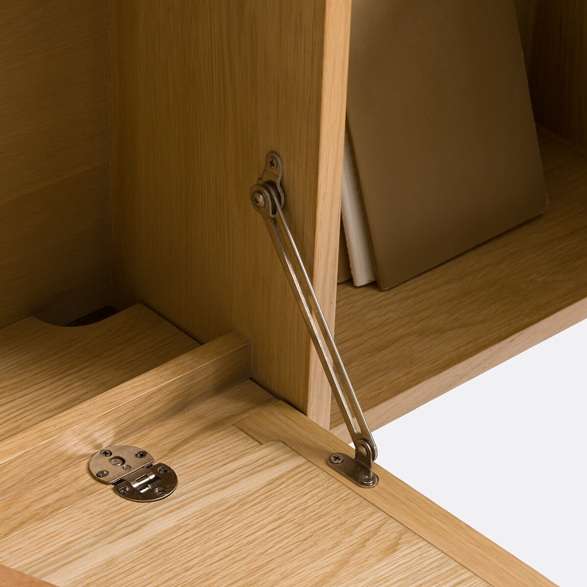 LA REDOUTE INTERIEURS<br>Mesa de parede em folheado de carvalho e rattan, Palano