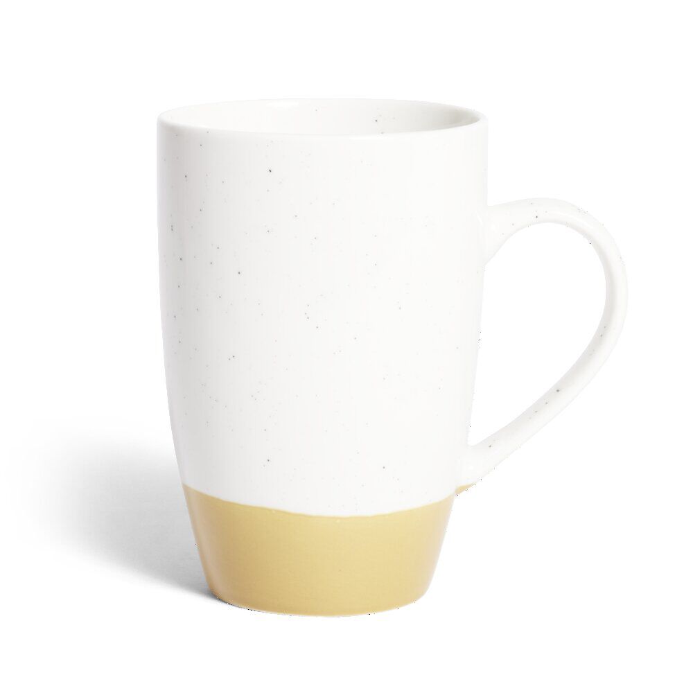 Mug porcelaine blanc et beige 500ml