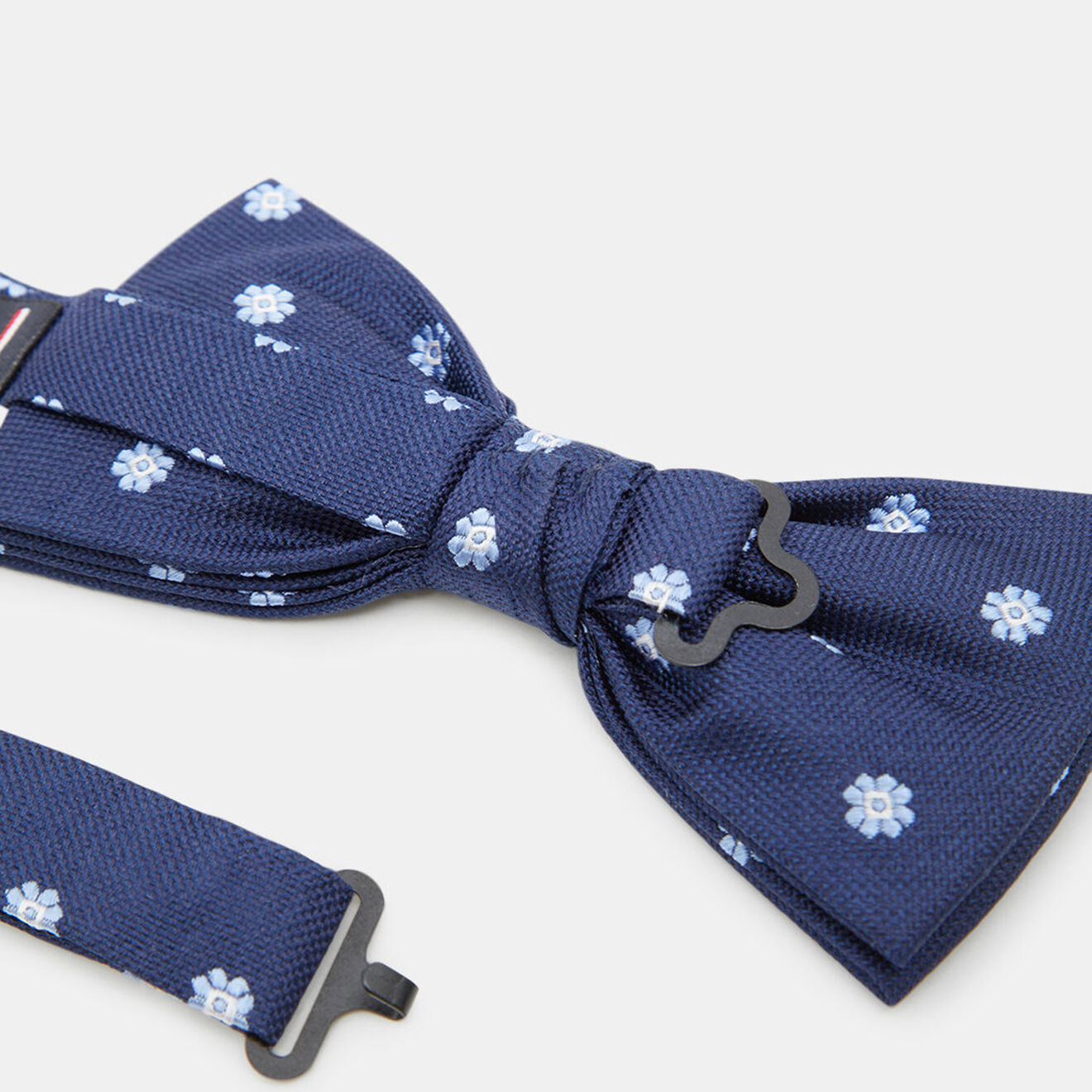 Tommy Hilfiger Noeud Papillon 100% Soie Flower bleu marine