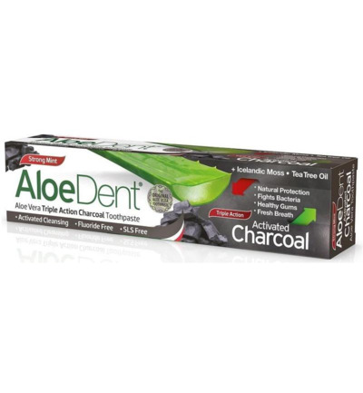 AloeDent Aloe dent tandpasta charcoal (100 ml)