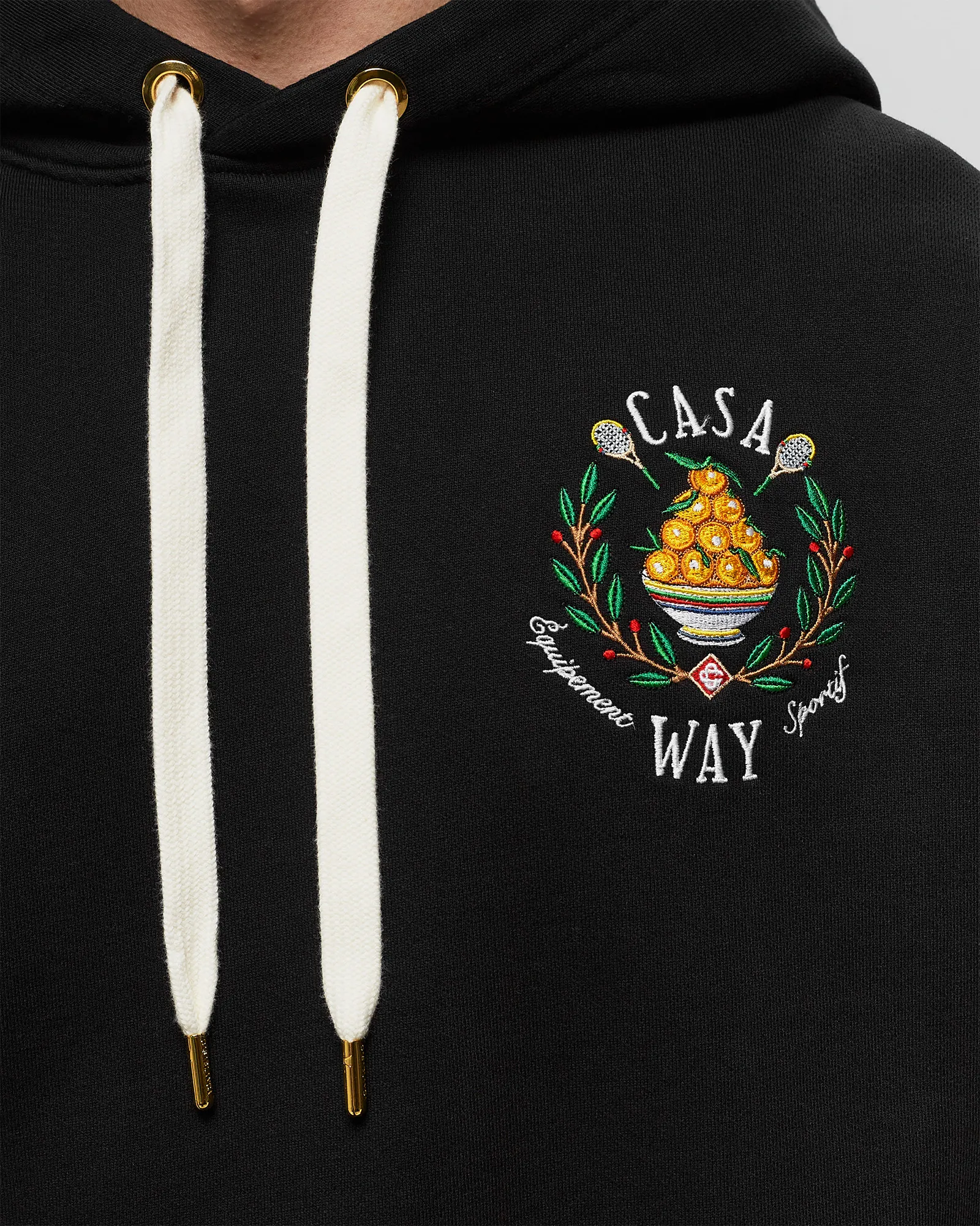 Casablanca CASA WAY EMBROIDERED UNISEX HOODED SWEATSHIRT