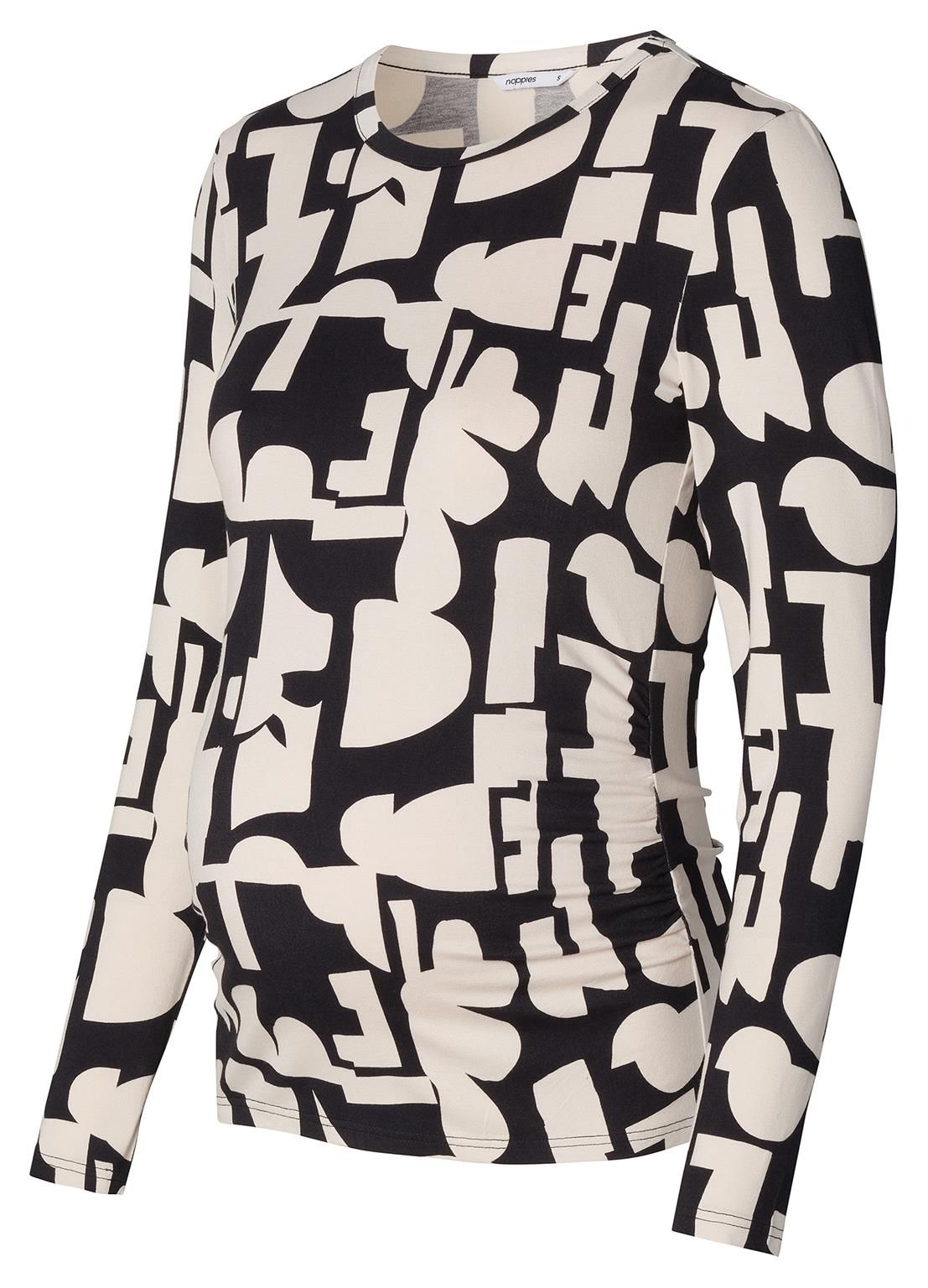 Noppies Maternity Longsleeve Eura - Monochrome All Over Print