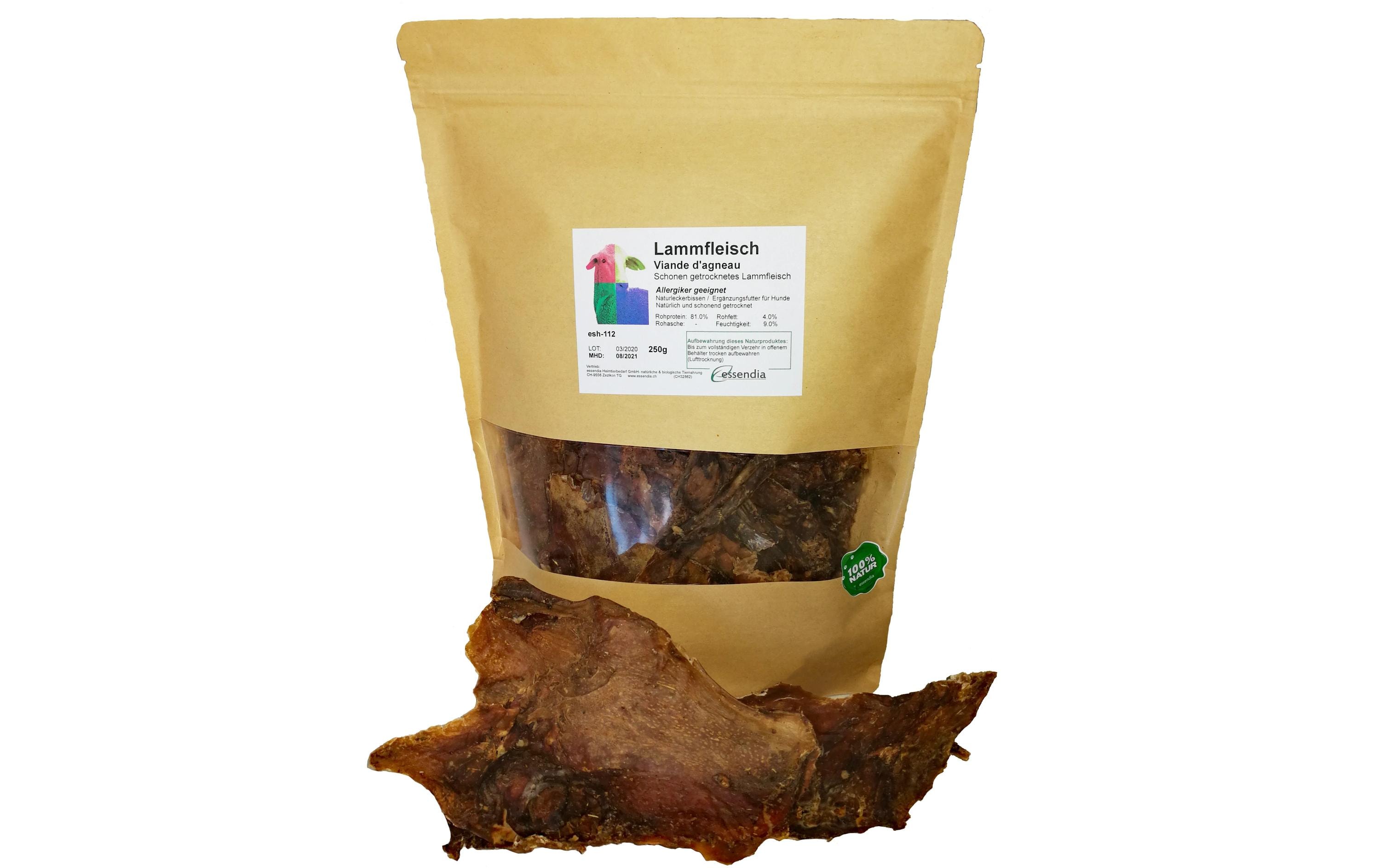 Kausnack Lammfleisch, 250 gLeckerer Kausnack für Hunde aus 100% Lamm