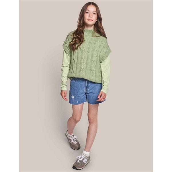 Premium Blue 90s Shorts - Grunt → Luksusbaby.dk