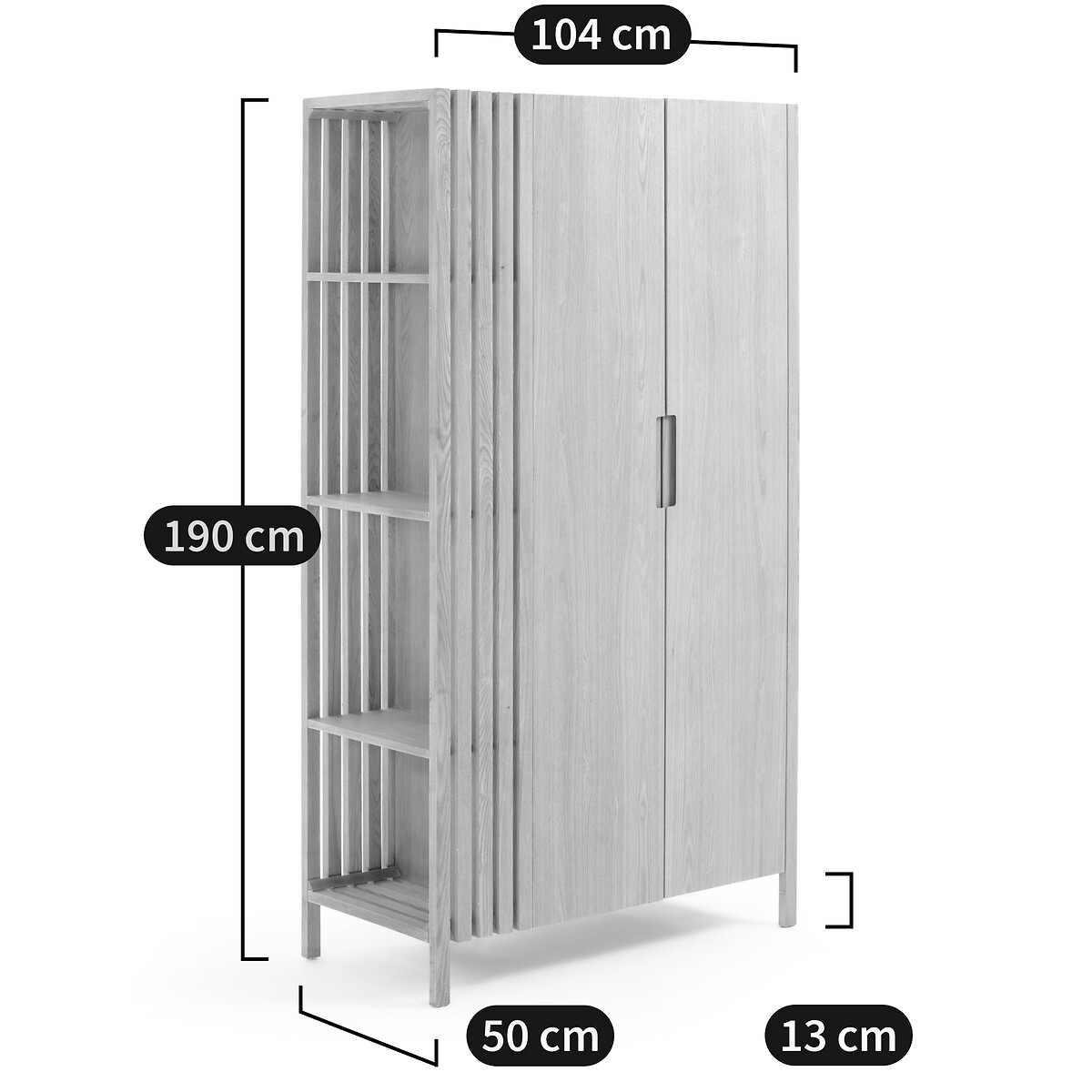 INTERIORES REDOUTE<br>Armário de 2 portas de Theonie