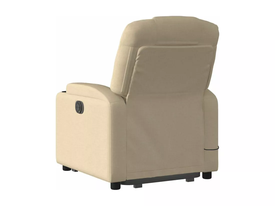 Fauteuil inclinable massant Crème Tissu