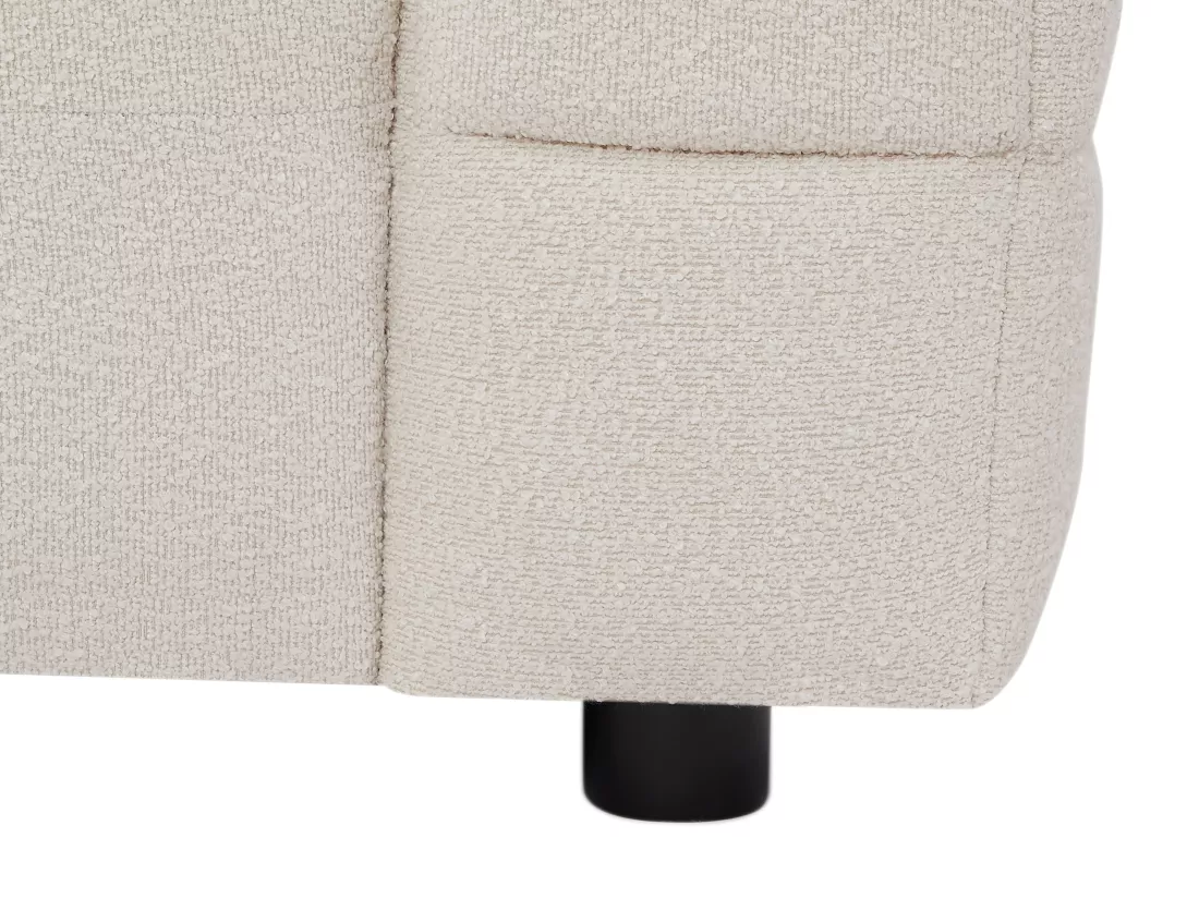 Canapé 3 places et fauteuil en tissu bouclette blanc ivoire LERICI de Pascal Morabito