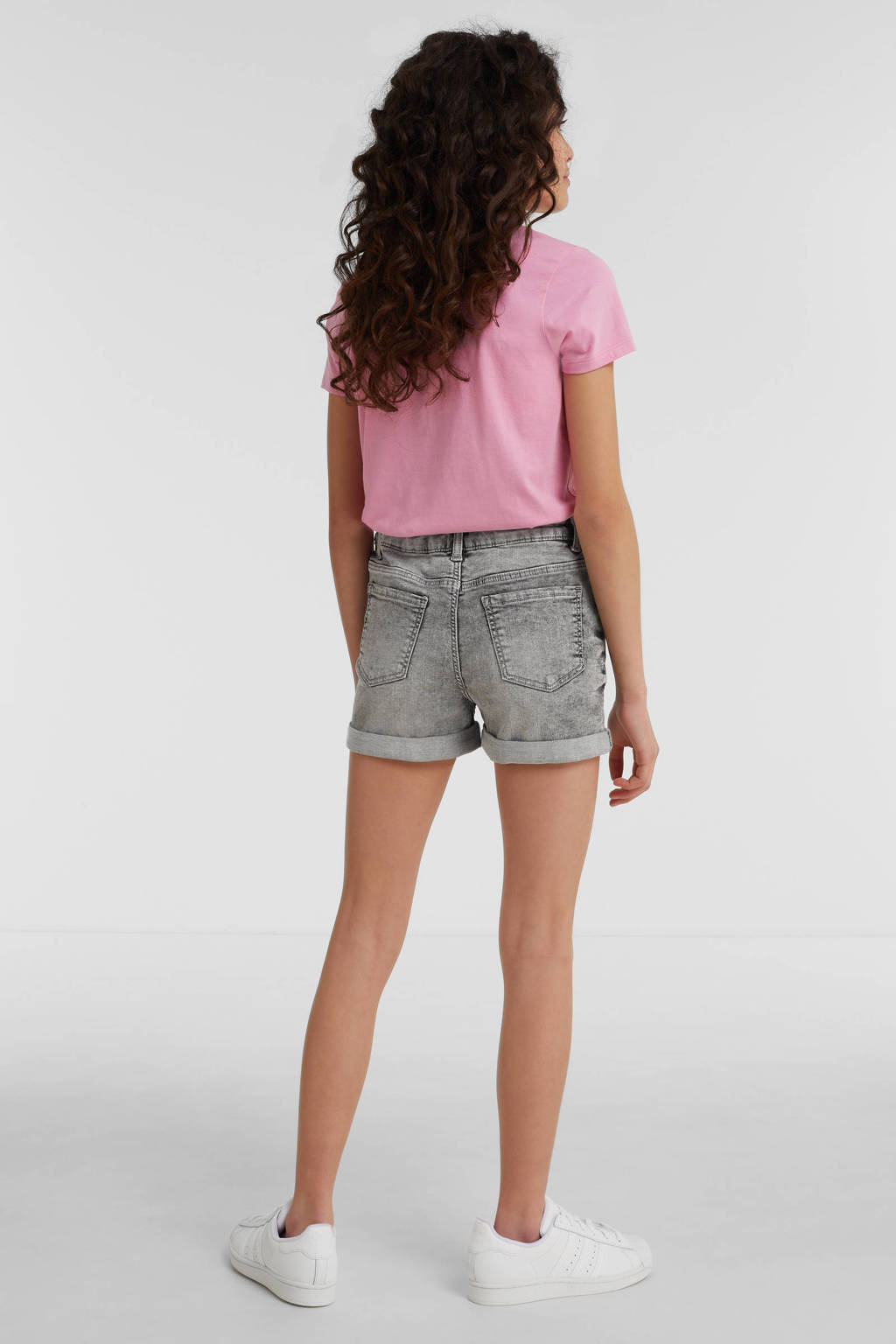 anytime denim short grijs