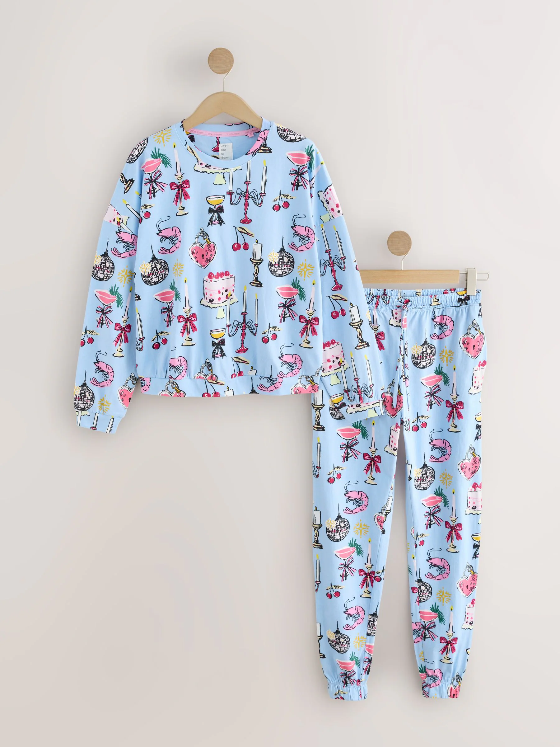 Blauwe Kaarsen - Pyjama met lange mouwen
