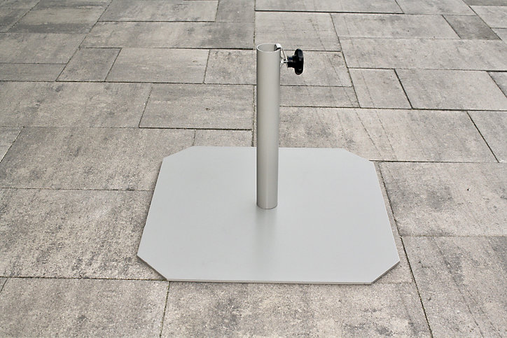 Pied de parasol FIT en acier laqué gris