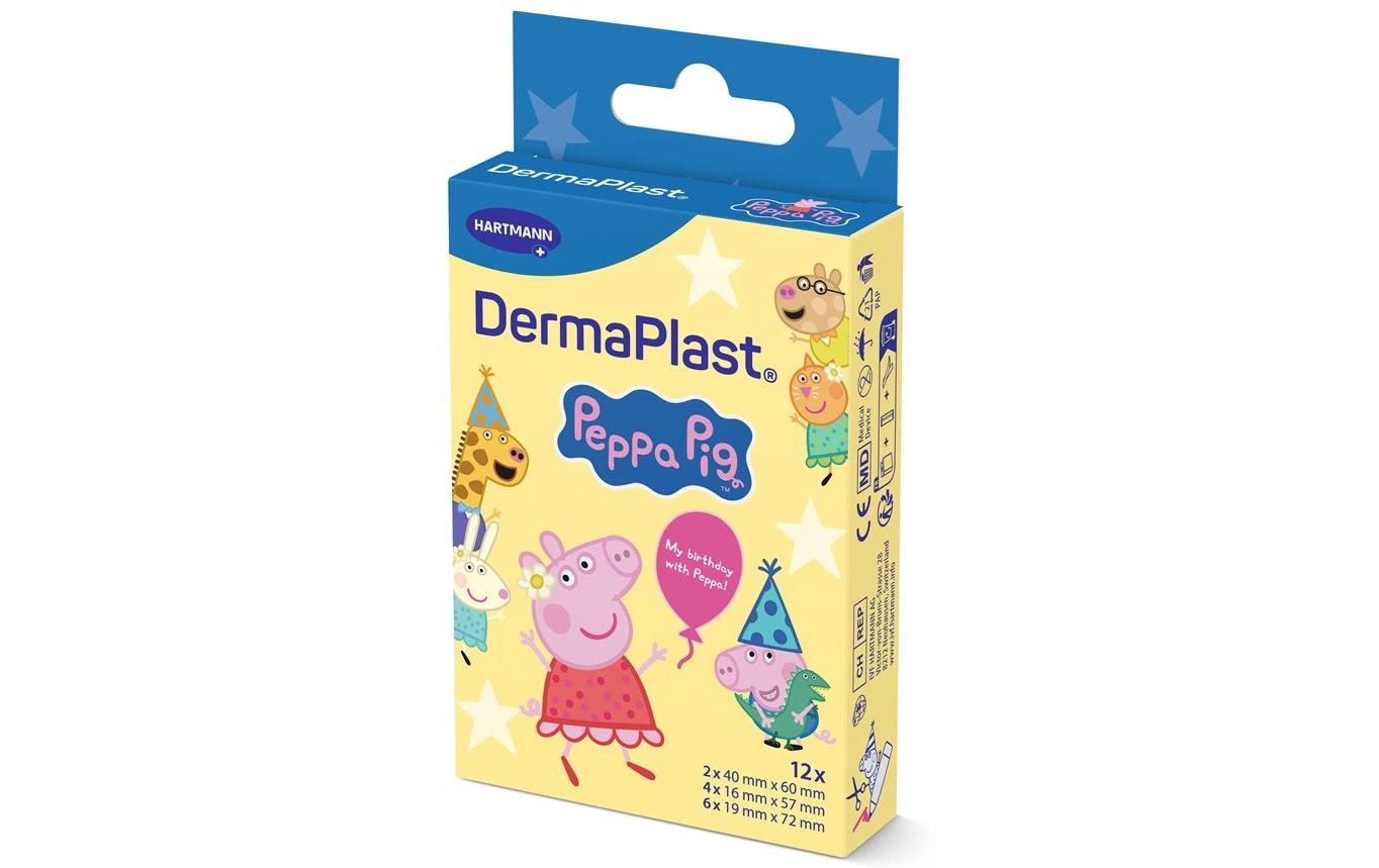 Kids Peppa Pig 3 Grössen 12 StückBunte, hautfreundliche Pflaster für Kinder in 3 Grössen