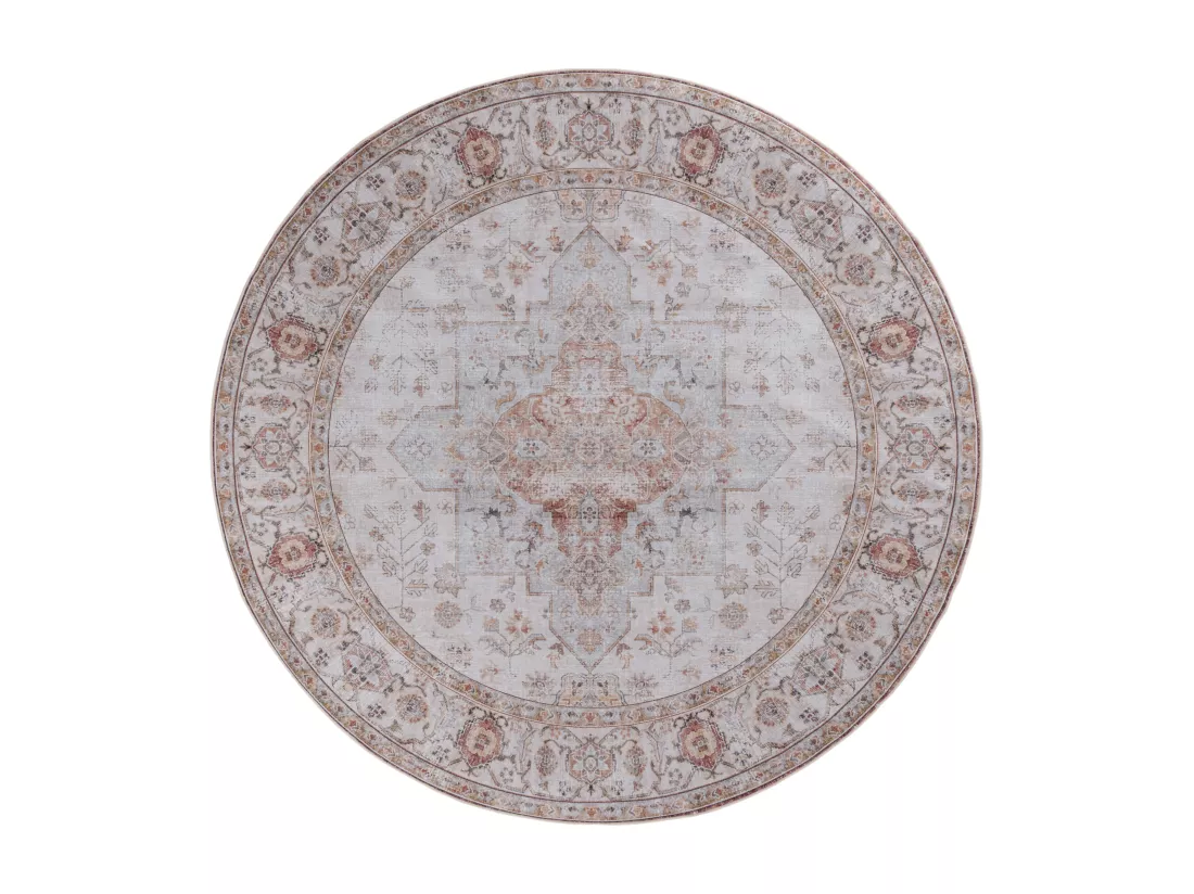 Tapis Light Grey & Rust 198 X 198 cm - Primrose