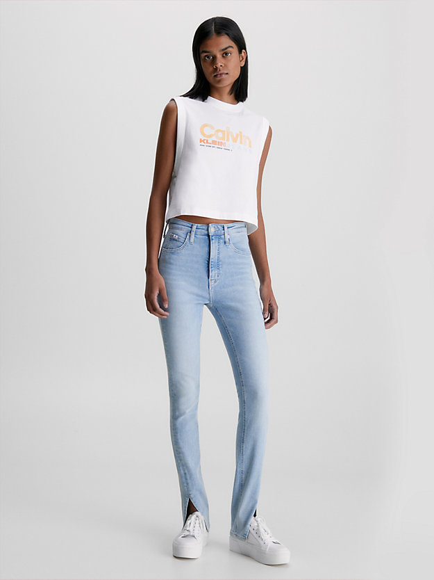 Calça jeans super skinny de cintura alta
